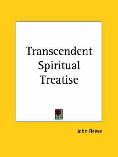 Cover image for Transcendent Spiritual Treatise