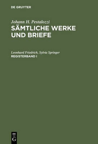 Cover image for Samtliche Werke und Briefe. Registerband 1