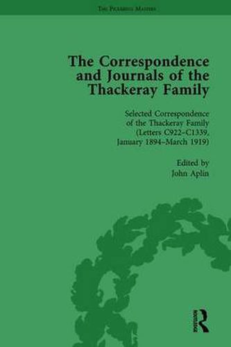 Cover image for The Correspondence and Journals of the Thackeray Family Vol 5