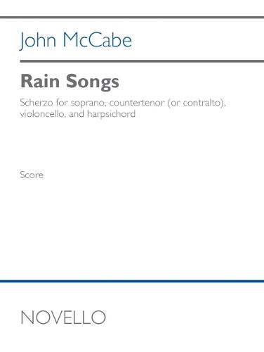 Cover image for Reid: Rain Songs for Soprano, Counter-Tenor, Celloand Harpsichord Full Score