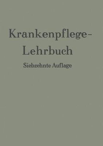 Cover image for Krankenpflege-Lehrbuch