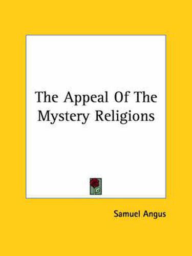 Cover image for The Appeal of the Mystery Religions