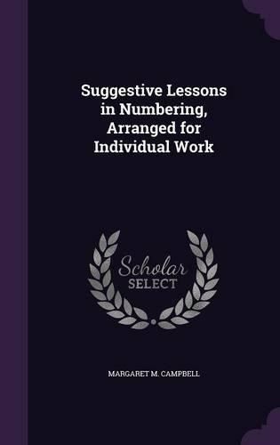 Cover image for Suggestive Lessons in Numbering, Arranged for Individual Work