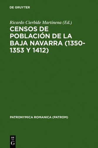 Cover image for Censos de poblacion de la Baja Navarra (1350-1353 y 1412)