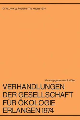 Cover image for Verhandlungen der Gesellschaft fur OEkologie Erlangen 1974