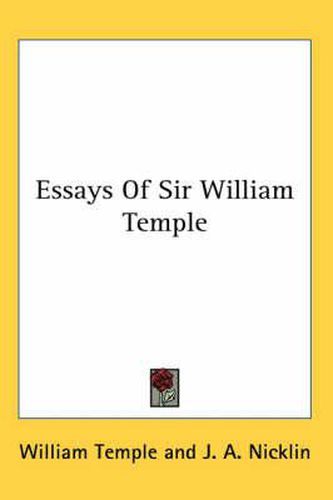 Cover image for Essays of Sir William Temple