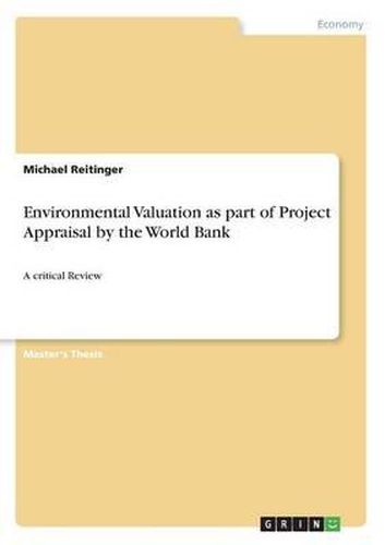 Cover image for Environmental Valuation as Part of Project Appraisal by the World Bank