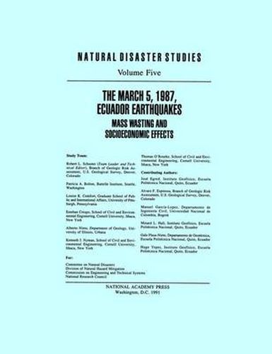 The March 5, 1987 Ecuador Earthquakes: Mass Wasting and Socioeconomic Effects