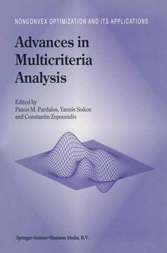 Cover image for Advances in Multicriteria Analysis