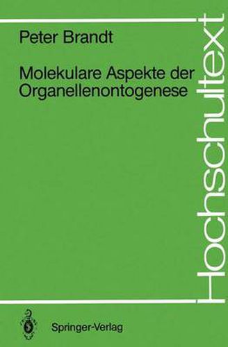 Cover image for Molekulare Aspekte der Organellenontogenese