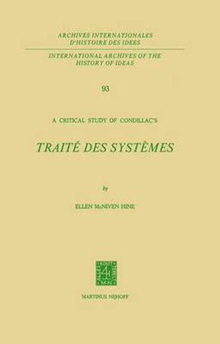 A Critical Study of Condillac's: Traite des Systemes