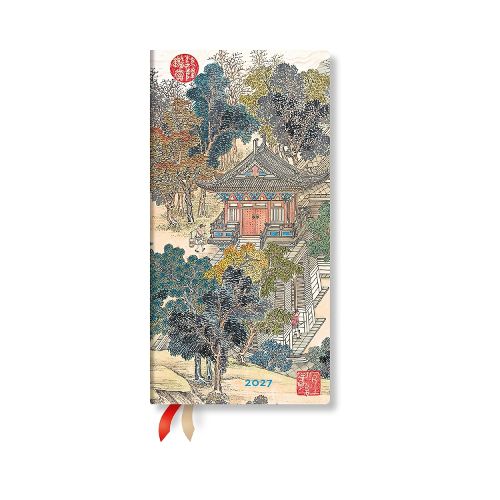 Cover image for 2027 Golden Age of Prosperity (An Era in Jinling) Slim 12-Month Hardcover Dayplanner (Elastic Band Closure) Horizontal