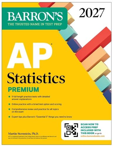 Cover image for AP Statistics Premium, 2027: 9 Practice Tests + Comprehensive Review + Online Practice