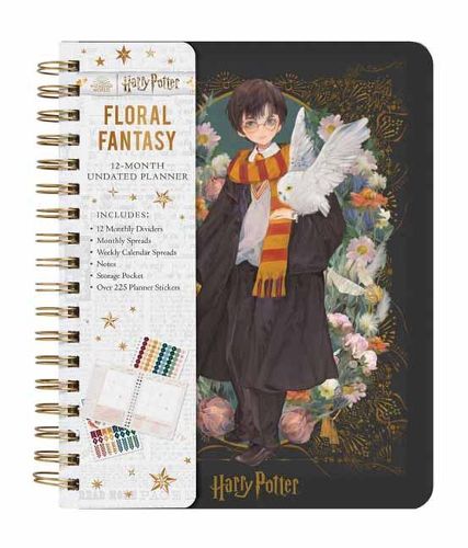 Cover image for Harry Potter: Floral Fantasy 12-month Undated Planner