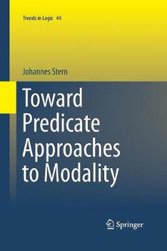 Cover image for Toward Predicate Approaches to Modality