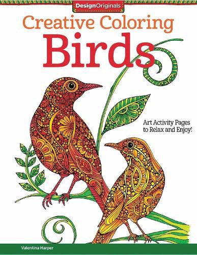 Cover image for Creative Coloring Birds: Art Activity Pages to Relax and Enjoy!