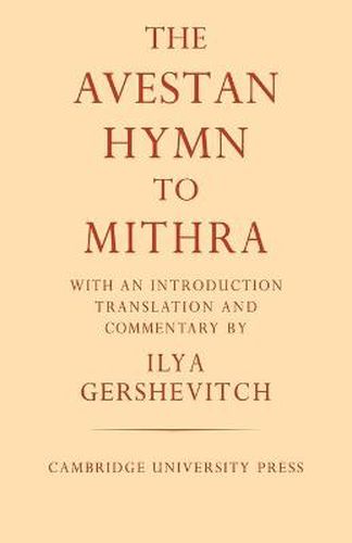Cover image for The Avestan Hymn to Mithra