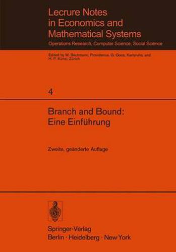 Cover image for Branch and Bound: Eine Einfuhrung