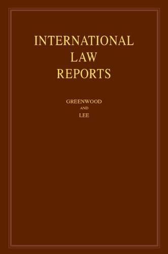 Cover image for International Law Reports: Volume 180