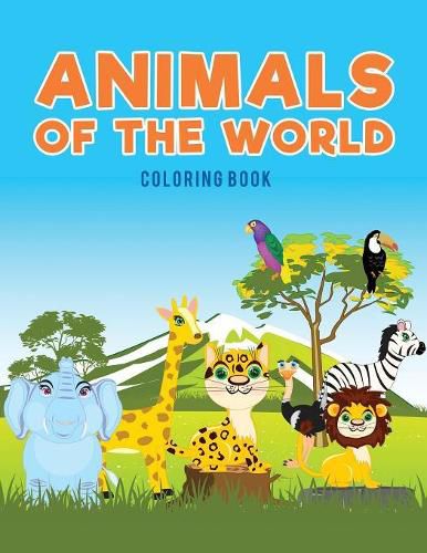Cover image for Animals of the world coloring Book