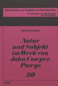 Cover image for Natur Und Subjekt Im Werk Von John Cowper Powys