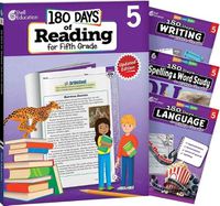 Cover image for 180 Days (TM): Reading 2nd Ed, Writing, Spelling, & Language Grade 5: 4-Book Set