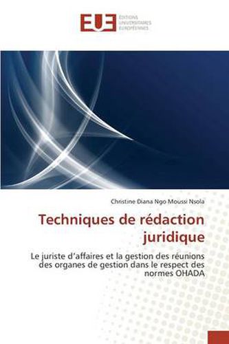 Cover image for Techniques de R daction Juridique