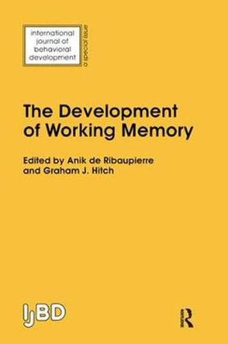 Cover image for The Development of Working Memory: A Special Issue of the International Journal of Behavioural Development