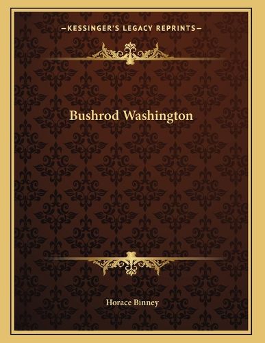 Cover image for Bushrod Washington