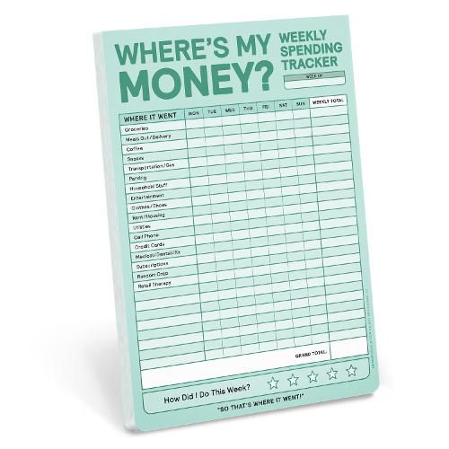 Cover image for Knock Knock Where's My Money Weekly Budget Tracker Pad (Pastel Version)