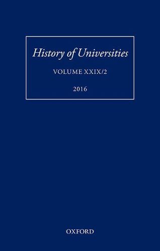 Cover image for History of Universities: Volume XXIX / 2