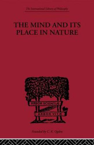 Cover image for The Mind and its Place in Nature