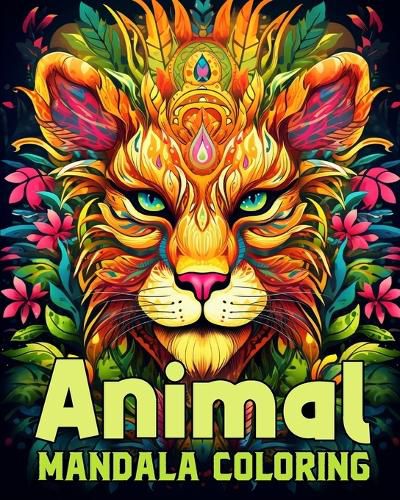 Cover image for Animal Mandala Coloring Book For Adults