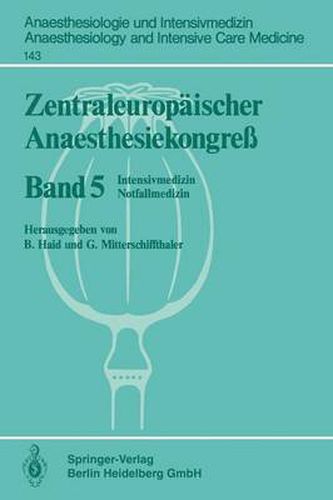 Cover image for Zentraleuropaischer Anaesthesiekongress: Intensivmedizin Notfallmedizin