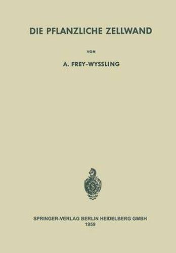 Cover image for Die Pflanzliche Zellwand