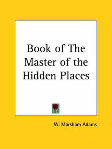 Cover image for Book of the Master of the Hidden Places (1933)