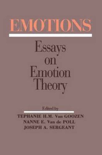 Cover image for Emotions: Essays on Emotion Theory