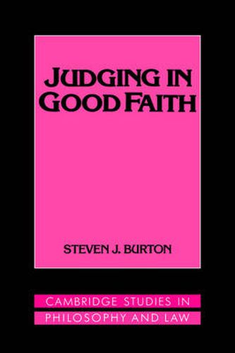 Cover image for Judging in Good Faith