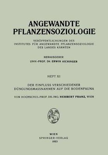 Der Einfluss Verschiedener Dungungsmassnahmen Auf Die Bodenfauna