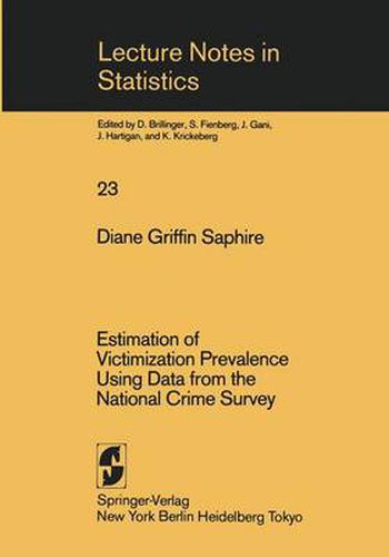 Cover image for Estimation of Victimization Prevalence Using Data from the National Crime Survey