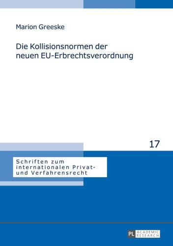 Cover image for Die Kollisionsnormen Der Neuen Eu-Erbrechtsverordnung