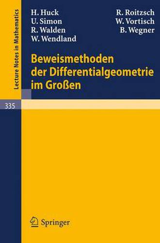 Beweismethoden Der Differentialgeometrie Im Grossen