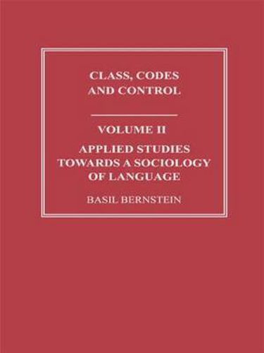 Cover image for Applied Studies Towards a Sociology of Language