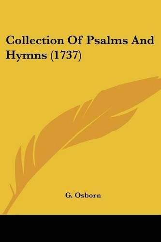 Cover image for Collection of Psalms and Hymns (1737)