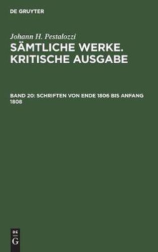 Schriften von Ende 1806 bis Anfang 1808