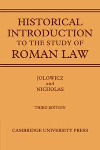 Cover image for A Historical Introduction to the Study of Roman Law