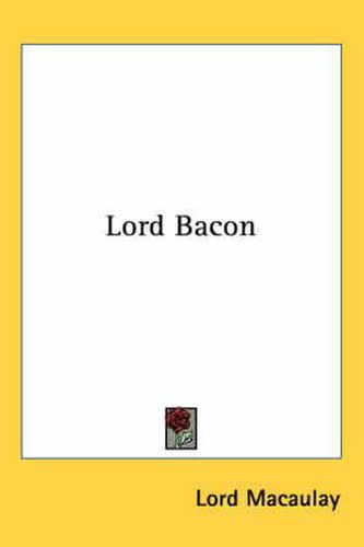 Cover image for Lord Bacon