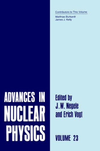 Cover image for Advances in Nuclear Physics: Volume 23