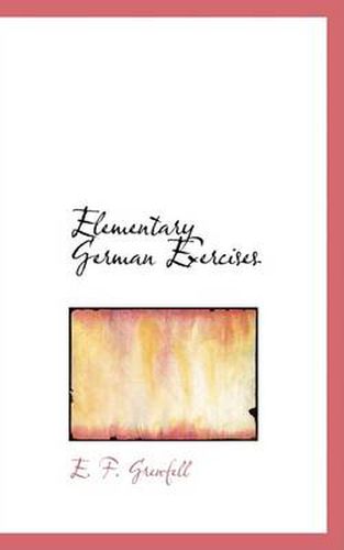 Cover image for Elementary German Exercises