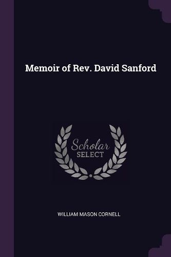 Cover image for Memoir of Rev. David Sanford